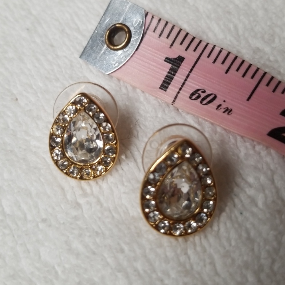Vintage Monet Rhinestone Earrings